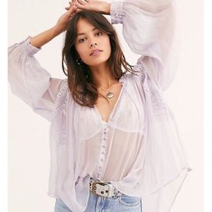 Free People Long Live Love Buttondown Blouse